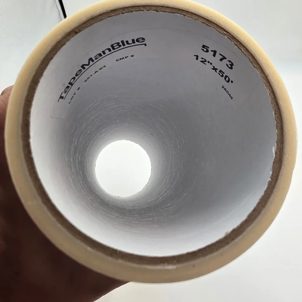 TapeManBlue Clear Transfer Tape for Vinyl 12in x 50ft Roll Medium Tack 5173 O3;4